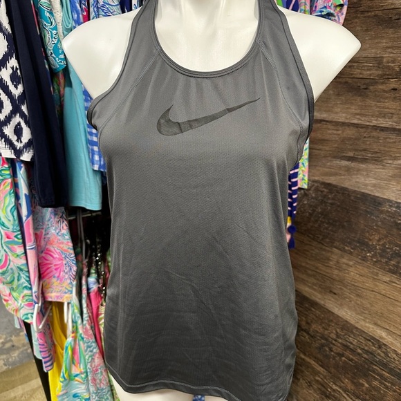 Nike Women's Charcoal Dri Fit Tank Top - Picture 1 of 8